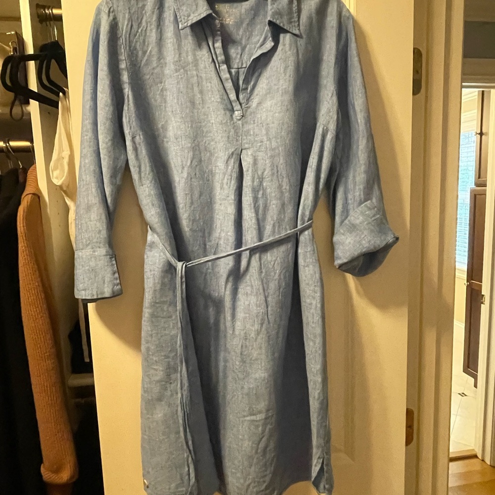 Lilly Pulitzer shift dress Blue SZ S Pilar Tunic Linen
Beckon Blue Sea Salt EUC - Picture 4 of 12